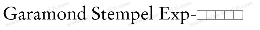 Garamond Stempel Exp字体转换